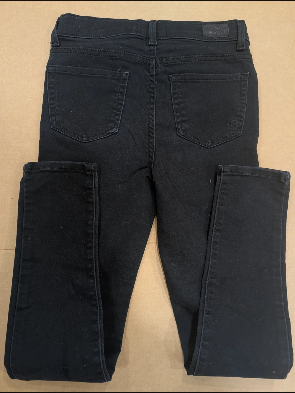 Jordache High-Rise Black Button-Fly Girls Size 12 SLIM Jeans